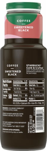 Starbucks® Cold & Crafted Sweetened Black Premium Coffee Drink Perspective: back