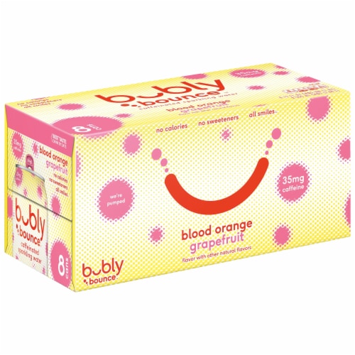 bubly Bounce™ Blood Orange Grapefruit Caffeinated Sparkling Water Perspective: back