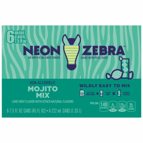 Neon Zebra™ Mojito Mix Lime Mint Flavor Perspective: back