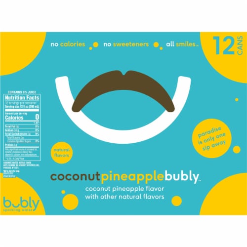 Bubly Coconut Pineapple Sparkling Water Perspective: back