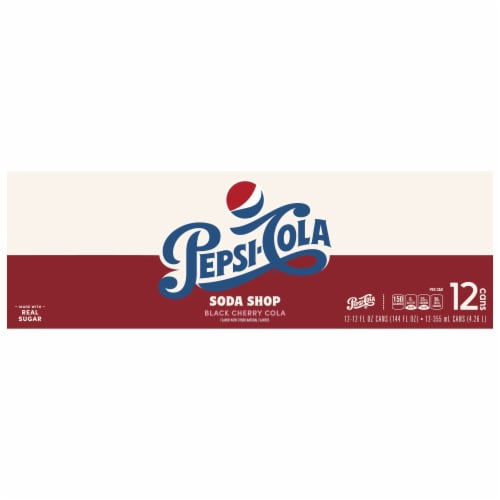 Pepsi-Cola® Black Cherry Soda Cans Perspective: back