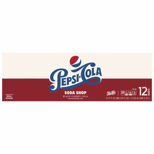 Pepsi-Cola® Black Cherry Soda Cans Perspective: back