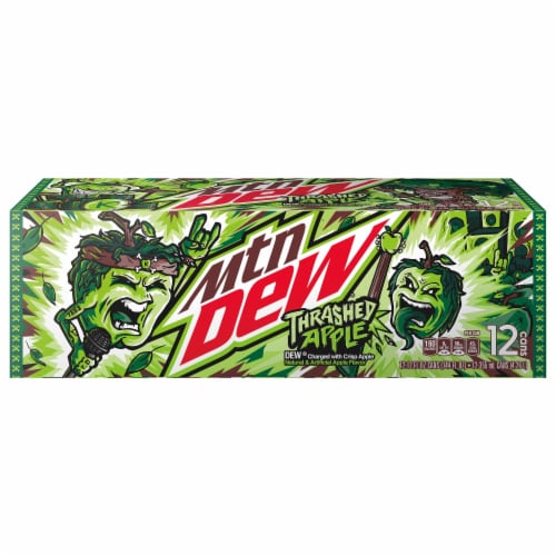 Mountain Dew® Thrashed Apple Soda - Exclusive Item! Cans Perspective: back