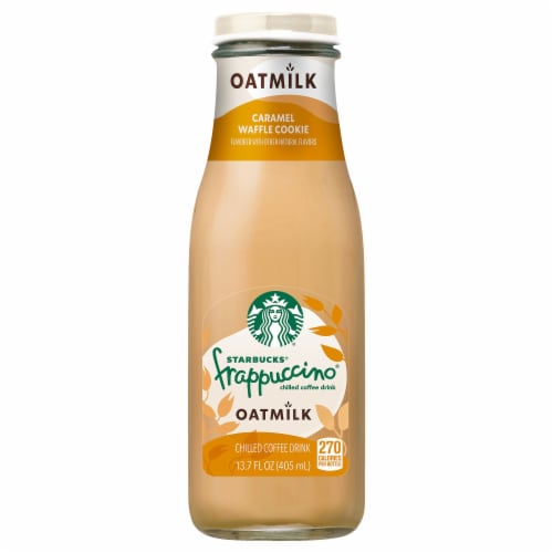 Starbucks® Oatmilk Caramel Waffle Cookie Frappuccino Coffee Drink Perspective: back