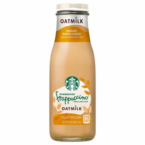Starbucks® Frappuccino® Oatmilk Caramel Waffle Cookie Iced Coffee Bottle Perspective: back