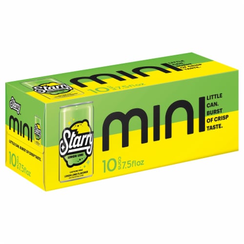 Starry™ Lemon Lime Caffeine Free Soda Mini Cans Perspective: back