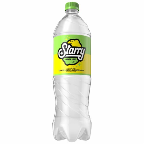 Starry™ Lemon Lime Caffeine Free Soda Bottle Perspective: back