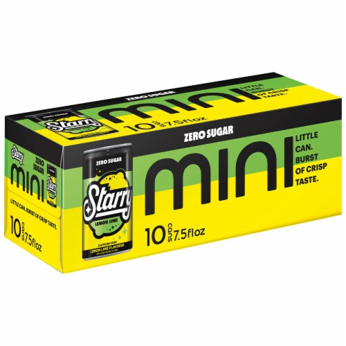 Starry™ Zero Sugar Lemon Lime Caffeine Free Soda Mini Cans Perspective: back