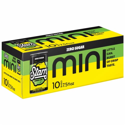 Starry™ Zero Sugar Lemon Lime Caffeine Free Soda Mini Cans Perspective: back