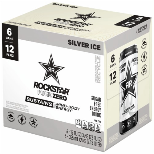 Rockstar® Silver Ice Sugar Free Energy Drink Multipack Cans Perspective: back