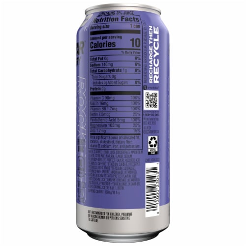 Rockstar Recovery Energy Drink Berryade 16 Fl Oz Perspective: back