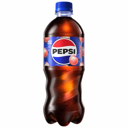 Pepsi® Peach Soda Bottle Perspective: back