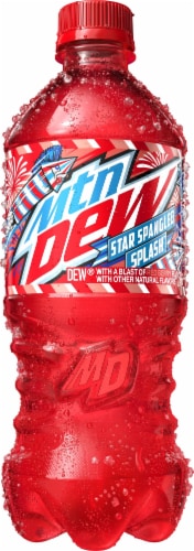 Mountain Dew® Star Spangled Splash Soda Bottle Perspective: back