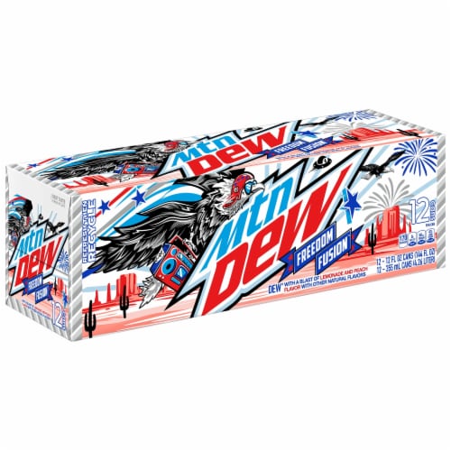 Mountain Dew® Freedom Fusion Soda Cans Perspective: back