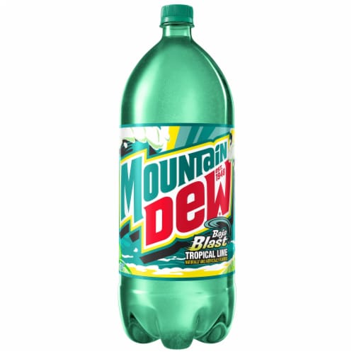 Mountain Dew® Baja Blast Soda Bottle Perspective: back