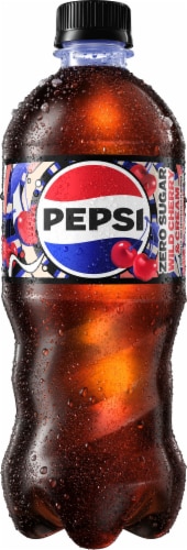 Pepsi® Zero Sugar Wild Cherry & Cream Soda Bottle Perspective: back