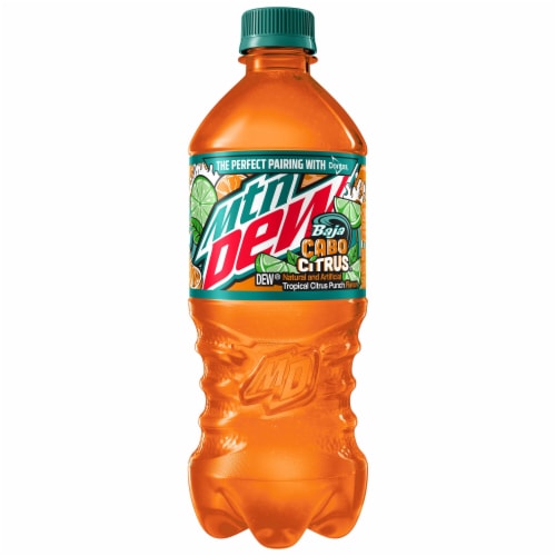 Mountain Dew® Baja Blast Cabo Citrus Soda Bottle Perspective: back