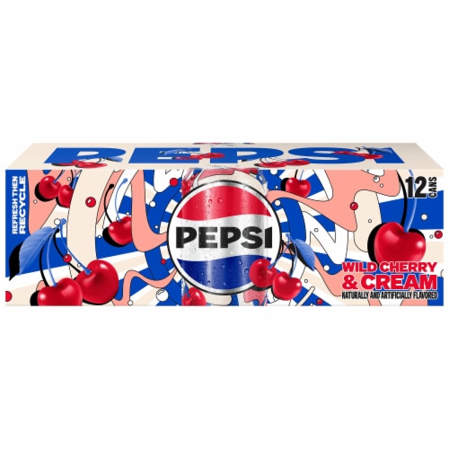 Pepsi® Wild Cherry & Cream Soda Cans Perspective: back