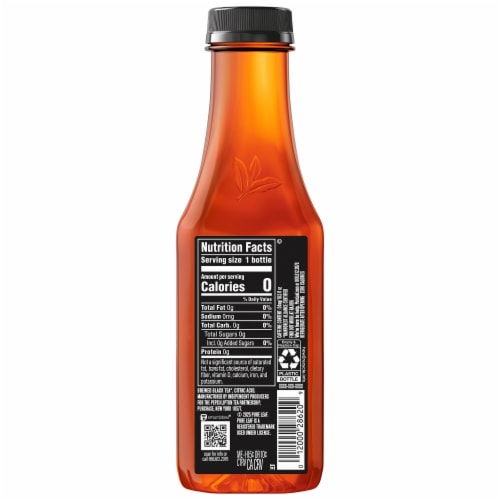 Pure Leaf® Unsweetened Black Iced Tea Bottle Perspective: back