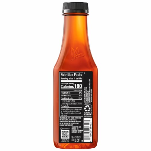 Pure Leaf® Raspberry Black Iced Tea Bottle Perspective: back