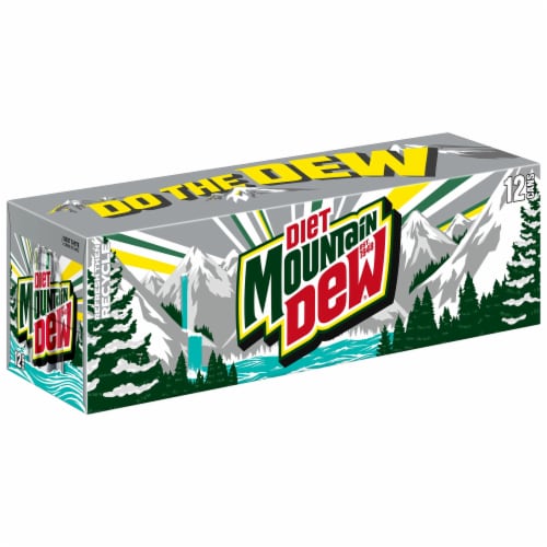 Diet Mountain Dew® Zero Sugar Soda Cans Perspective: back
