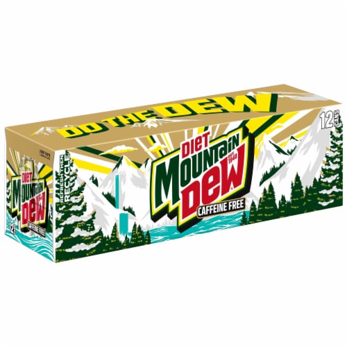 Diet Mountain Dew® Caffeine Free Soda Cans Perspective: back