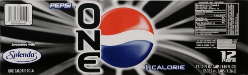 Pepsi One Soda Cans Perspective: back