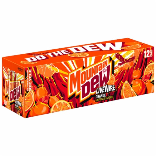 Mountain Dew® Live Wire® Soda Cans Perspective: back