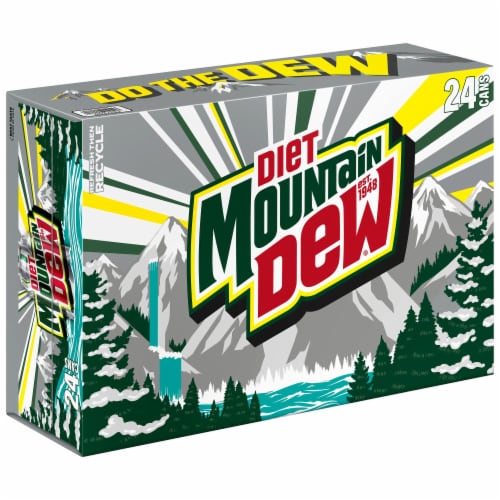 Diet Mountain Dew® Soda Cans Perspective: back