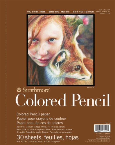Strathmore Colored Pencil Paper Pad - 30 Sheet - White Perspective: back