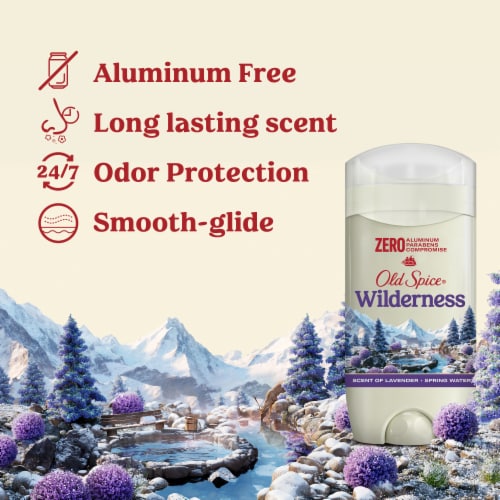 Old Spice for Men Aluminum-Free Deodorant Wilderness with Lavender Scent 1-Pack Perspective: back
