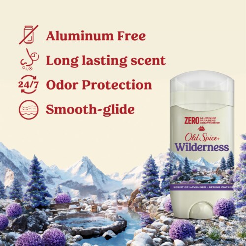 Old Spice for Men Aluminum-Free Deodorant Wilderness with Lavender Scent 1-Pack Perspective: back