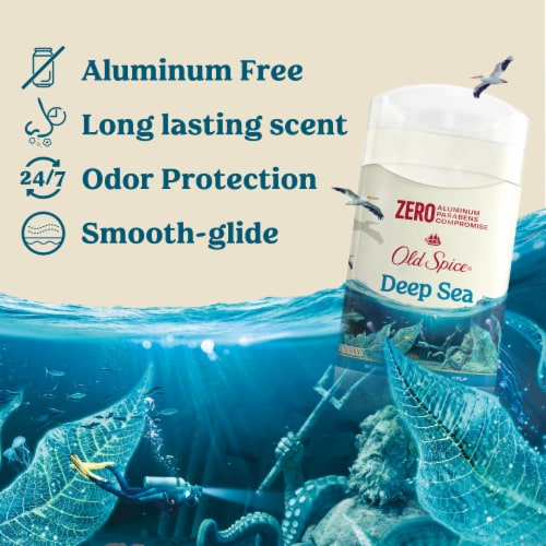 Old Spice for Men Aluminum-Free Deodorant Deep Sea with Ocean Elements Scent 1 Pack Perspective: back