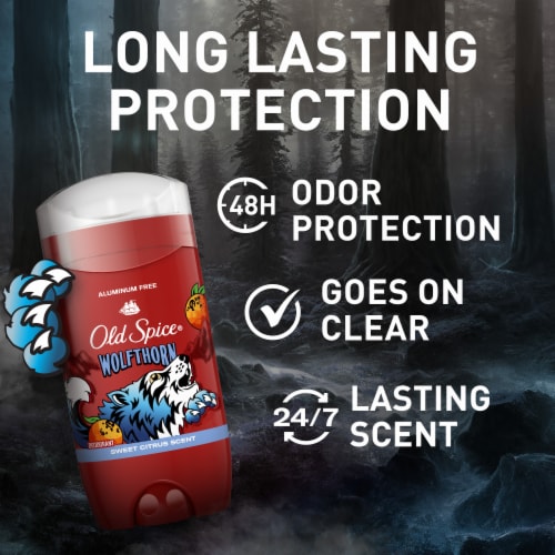 Old Spice for Antiperspirant Deodorant Invisible Solid Wolfthorn Scent 1-Pack Perspective: back
