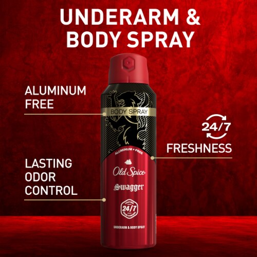 Old Spice Red Collection for Men Aluminum-Free Body Spray Swagger Scent 1-Pack Perspective: back