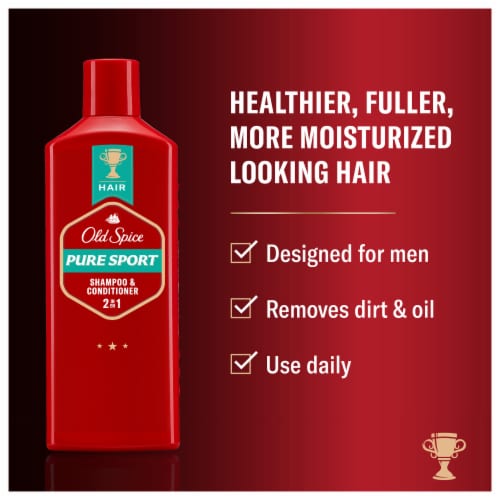 Old Spice Pure Sport 2in1 Shampoo and Conditioner Perspective: back