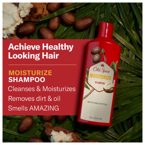 Old Spice Moisturize with Shea Butter Shampoo Perspective: back