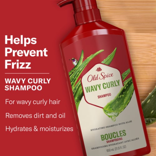 Old Spice Wavy Curly Aloe & Avocado Oil Shampoo Perspective: back