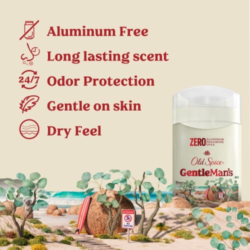 Old Spice Gentleman's Blend Aluminum Free Eucalyptus with Coconut Oil Deodorant Perspective: back