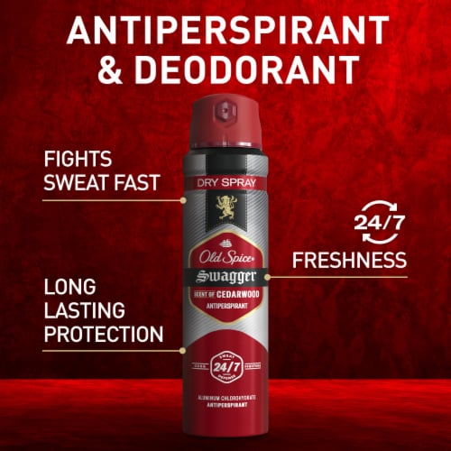 Old Spice for Men Invisible Antiperspirant Deodorant Invisible Dry Spray Swagger Scent 1-Pack Perspective: back