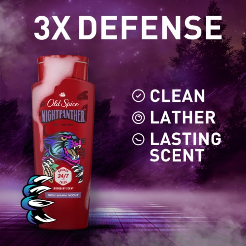 Old Spice Wild Collection Body Wash Nightpanther Perspective: back