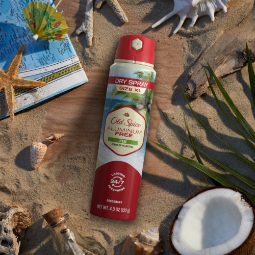 Old Spice Fresher Collection Fiji Aluminum Free Dry Spray Perspective: back