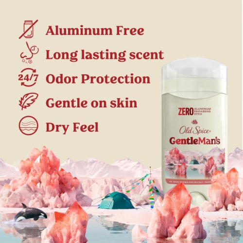 Old Spice GentleMan's Collection Aluminum-Free Deodorant Himalayan Sea Salt Scent 1-Pack Perspective: back
