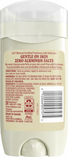 Old Spice® Gentle Man's Lasting Freshness Deodorant Blue Agave + Fresh Waterfall Perspective: back