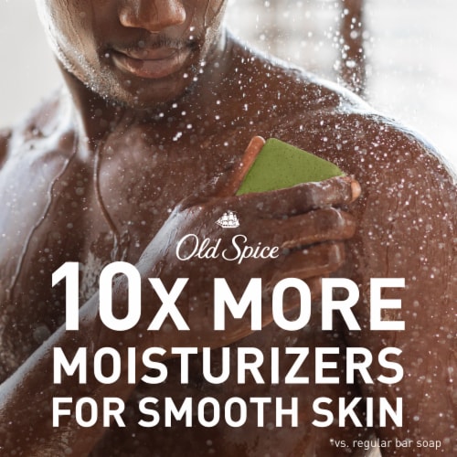 Old Spice Bar Soap with Off The Grid Sandalwood + Aloe Vera Scent Perspective: back
