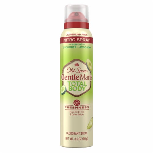 Old Spice® Gentleman's Total Body Deodorant Spray Cucumber & Avocado Aluminum Free Perspective: back