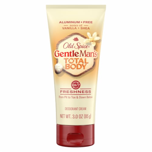 Old Spice GentleMan's Blend for Men Total Body Aluminum Free Cream Deodorant Vanilla + Shea Butter Perspective: back