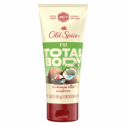 Old Spice Total Body Fiji Deodorant Cream, Aluminum Free Fiji, Dermatologist Tested Perspective: back