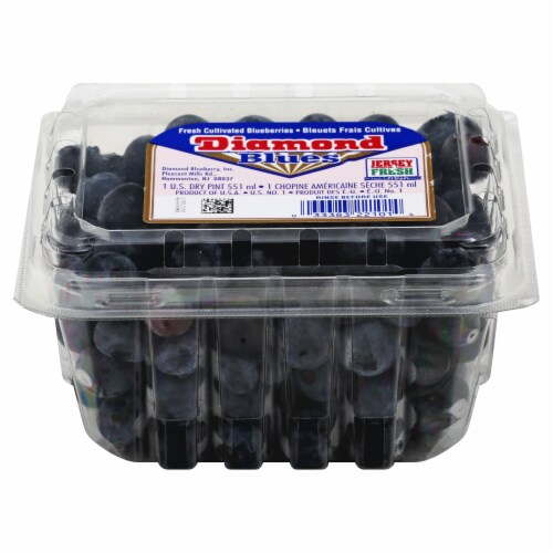 Diamond Blues Fresh Cultivated Blueberries Perspective: back