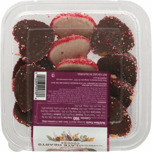 Gourmet Bakery Celebrate Mom Chocolate Heart Cookies Perspective: back